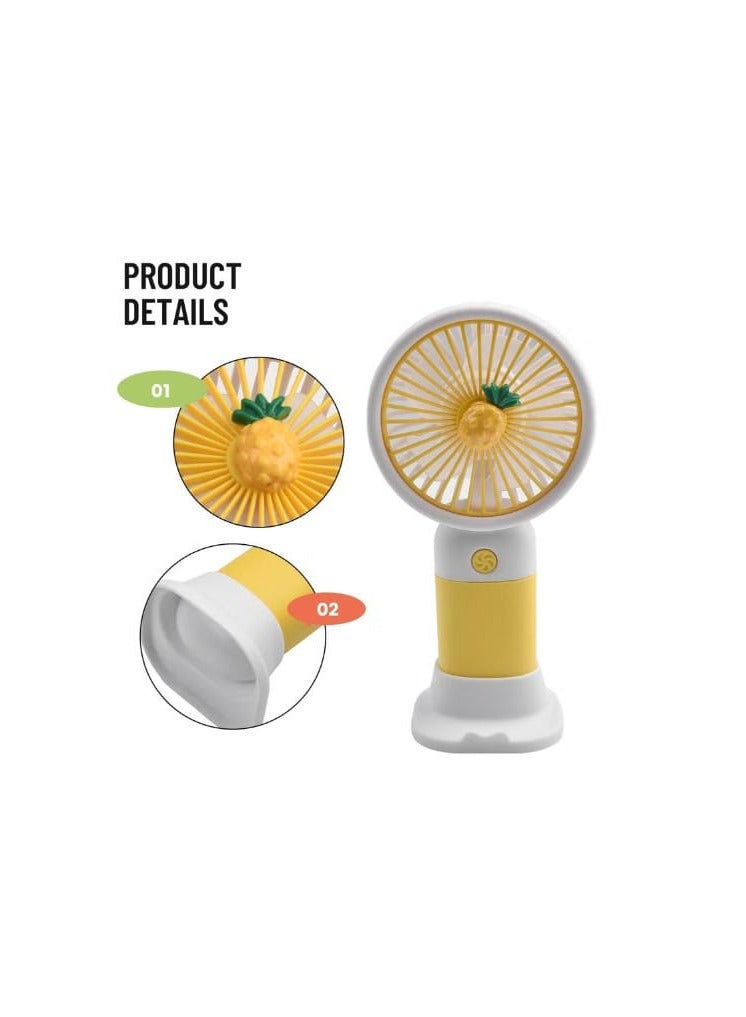 Portable USB High Speed ​​Mini Desktop Fan with Phone Holder Single Speed ​​Mode Perfect for Office and Travel - Image 2